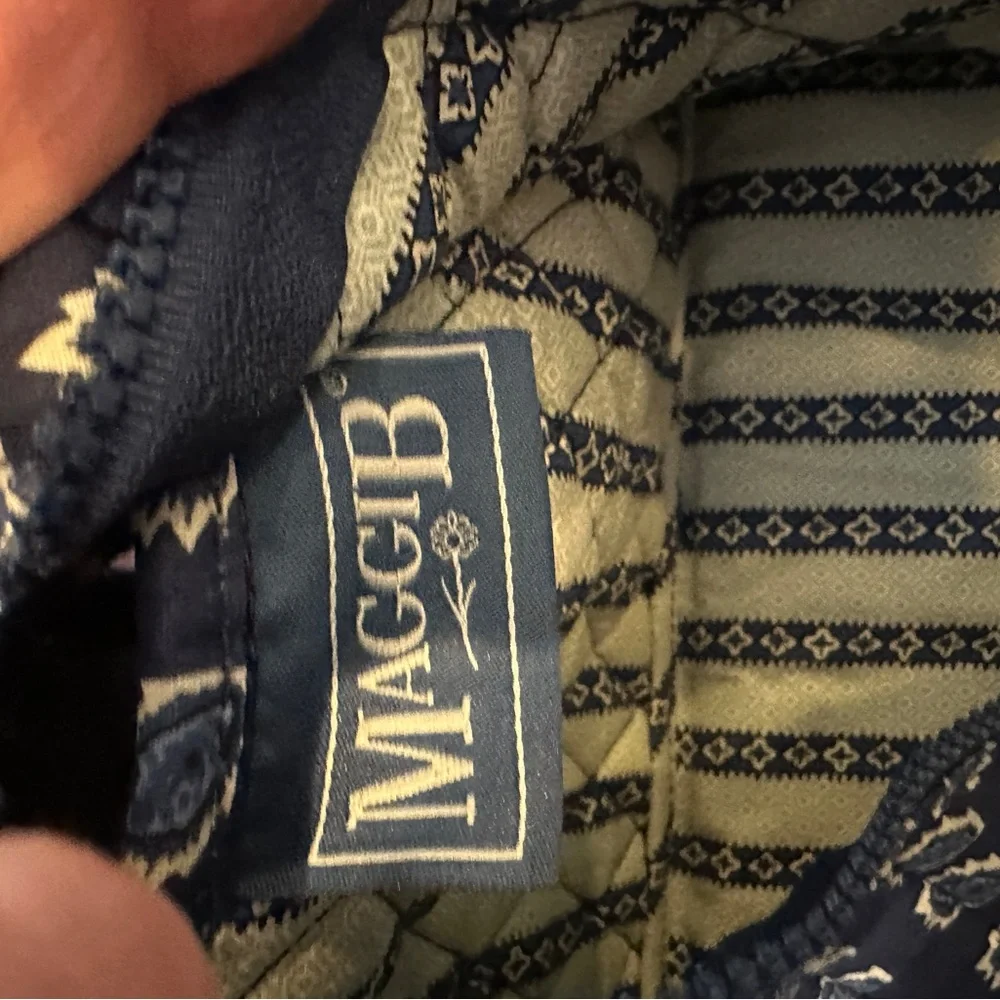 Maggi B Blue Patterned Garment Bag